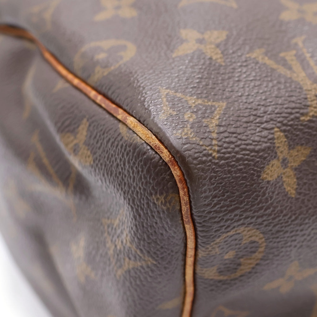 LOUIS VUITTON(ルイヴィトン) モノグラム スピーディ25 ハンドバッグ ボストンバッグ ブラウン レザー×PVC M41528 ゴールド金具 レディース