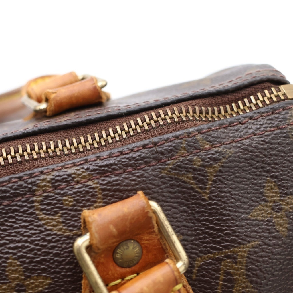 LOUIS VUITTON(ルイヴィトン) モノグラム スピーディ25 ハンドバッグ ボストンバッグ ブラウン レザー×PVC M41528 ゴールド金具 レディース