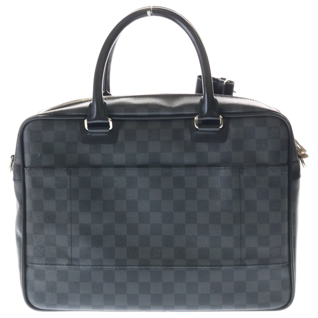 LOUIS VUITTON(ルイヴィトン) ダミエグラフィット イカール 2WAYハンドバッグ ショルダーバッグ ビジネスバッグ ブラック レザー×PVC N23253 シルバー金具