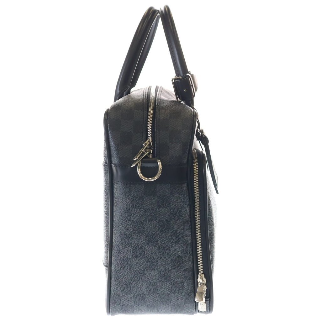 LOUIS VUITTON(ルイヴィトン) ダミエグラフィット イカール 2WAYハンドバッグ ショルダーバッグ ビジネスバッグ ブラック レザー×PVC N23253 シルバー金具