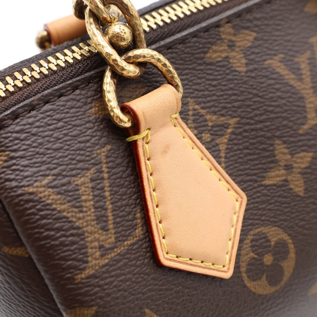 LOUIS VUITTON(ルイヴィトン) モノグラム スピーディチェーン20 2WAYハンドバッグ ボストンバッグ ショルダーバッグ ブラウン レザー×PVC M40988 ゴールド金具 レディース