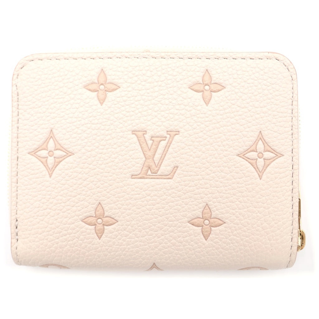 LOUIS VUITTON(ルイヴィトン) モノグラム アンプラント ジッピーコインパース レザー コンパクトウォレット 二つ折り財布 ベージュ M14563