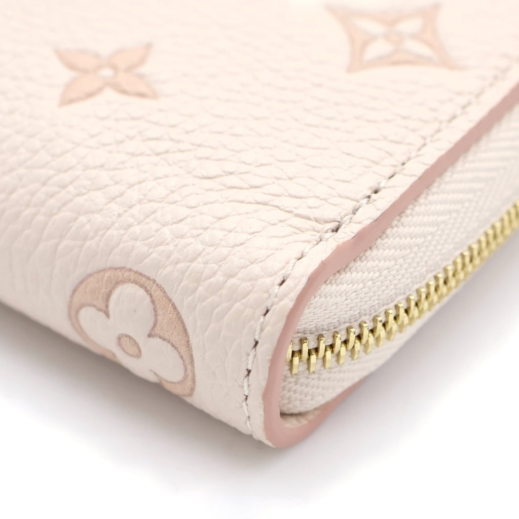 LOUIS VUITTON(ルイヴィトン) モノグラム アンプラント ジッピーコインパース レザー コンパクトウォレット 二つ折り財布 ベージュ M14563