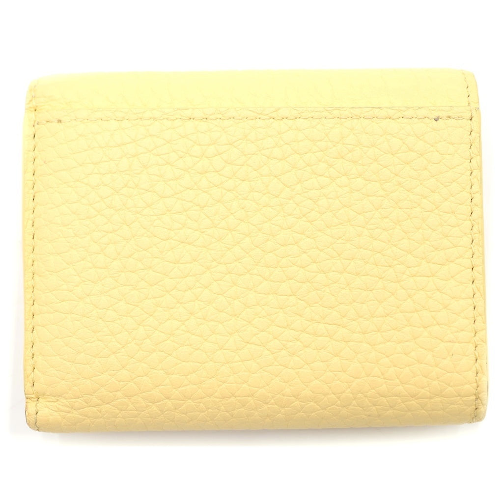 LOUIS VUITTON(ルイヴィトン) ポルトフォイユ カプシーヌ XS トリヨン レザー コンパクトウォレット 三つ折り財布 イエロー M83610 レディース