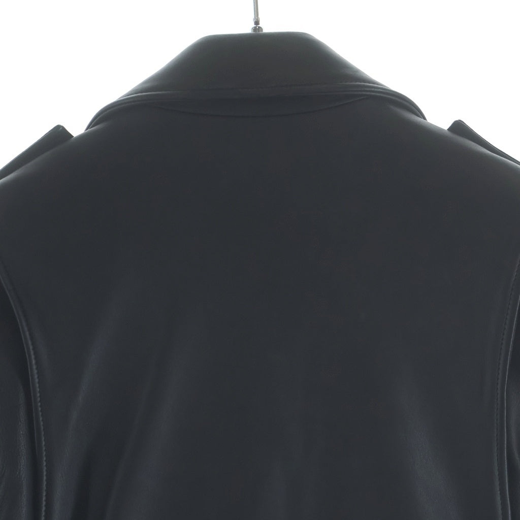 LITHIUM HOMME(リチウム オム) シープスキン レザーダブルライダースジャケット レザージャケット #44 ブラック LH22-0216 レディース