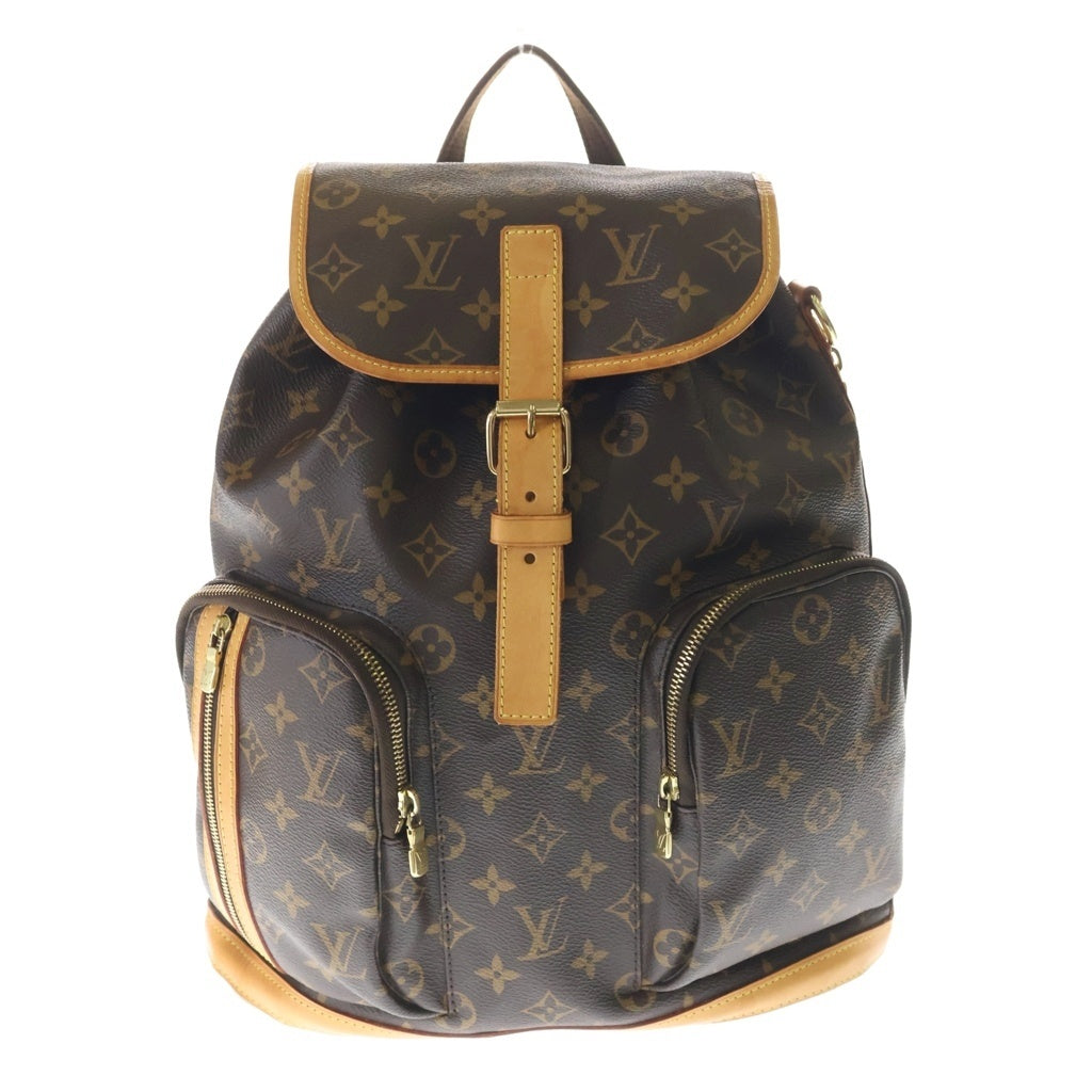 LOUIS VUITTON(ルイヴィトン) モノグラム サックアドボスフォール リュックサック バックパック ブラウン レザー×PVC M40107 ゴールド金具 レディース