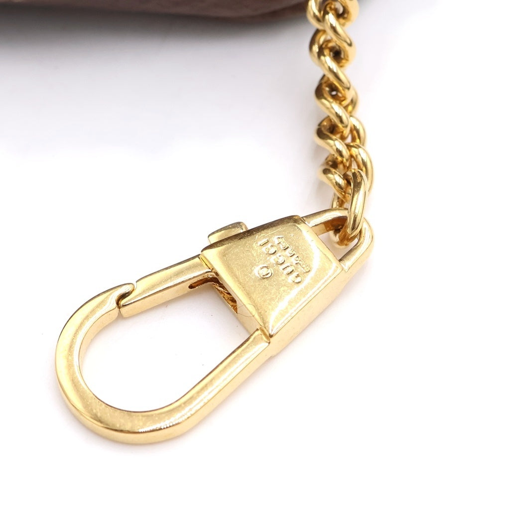 GUCCI(グッチ) オフィディア GGスプリーム ショルダーバッグ ベージュ×ブラウン レザー×PVC 517350 ゴールド金具 レディース