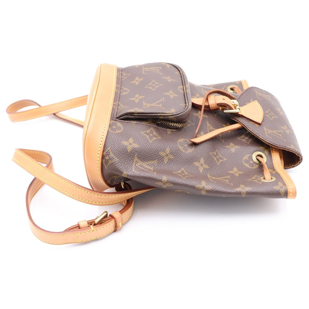 LOUIS VUITTON(ルイヴィトン) モノグラム ミニモンスリ PVC レザー バックパック リュックサック ブラウン M51137 レディース