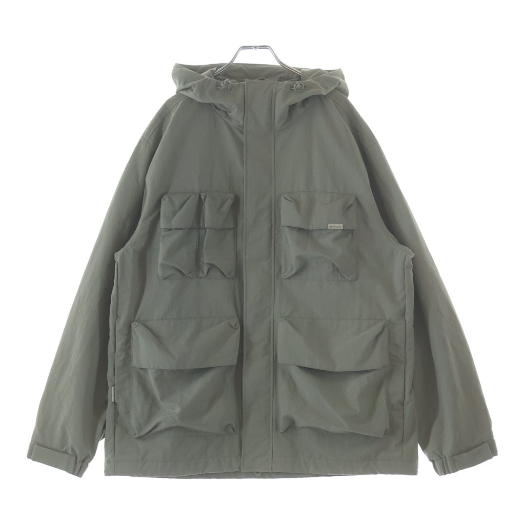 snow peak(スノーピーク) Cample Utility Windbreaker キャンプル ユーティリティ ウィンドブレーカー ナイロン フーデッド ジップアップ ジャケット グレー S25SMC-WB10