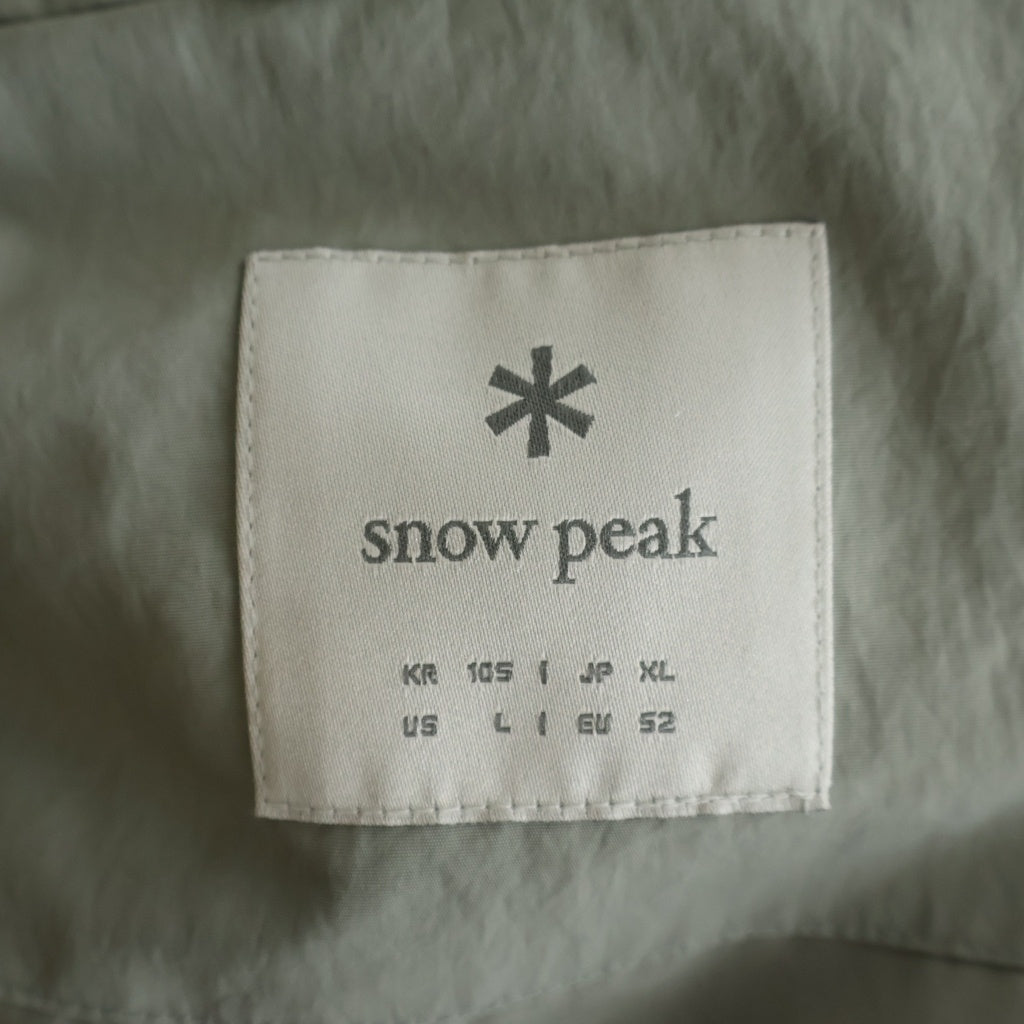 snow peak(スノーピーク) Cample Utility Windbreaker キャンプル ユーティリティ ウィンドブレーカー ナイロン フーデッド ジップアップ ジャケット グレー S25SMC-WB10