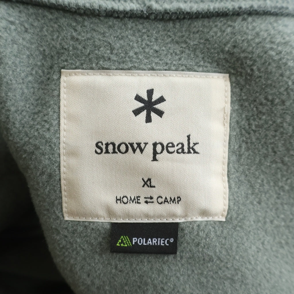 snow peak(スノーピーク) Double Face POLARTEC ダブルフェイス フルジップ ポーラテック フリースジャケット グレー SW-24AU007