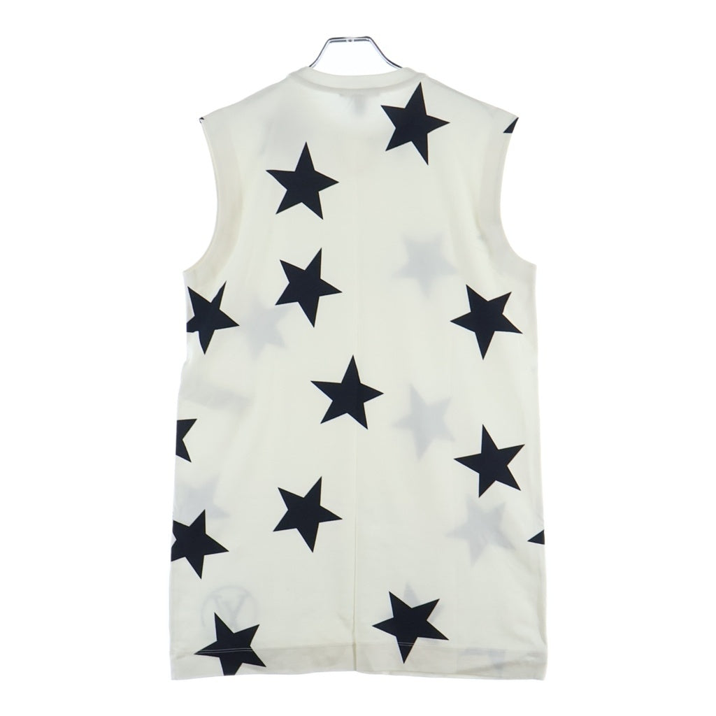 LOUIS VUITTON(ルイヴィトン) LVサークルロゴ スター チェーン装飾 ノースリーブワンピース コットン アイボリー RW222W PR7 FNJD16 レディース