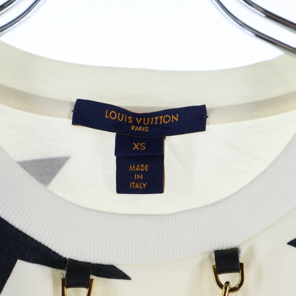 LOUIS VUITTON(ルイヴィトン) LVサークルロゴ スター チェーン装飾 ノースリーブワンピース コットン アイボリー RW222W PR7 FNJD16 レディース