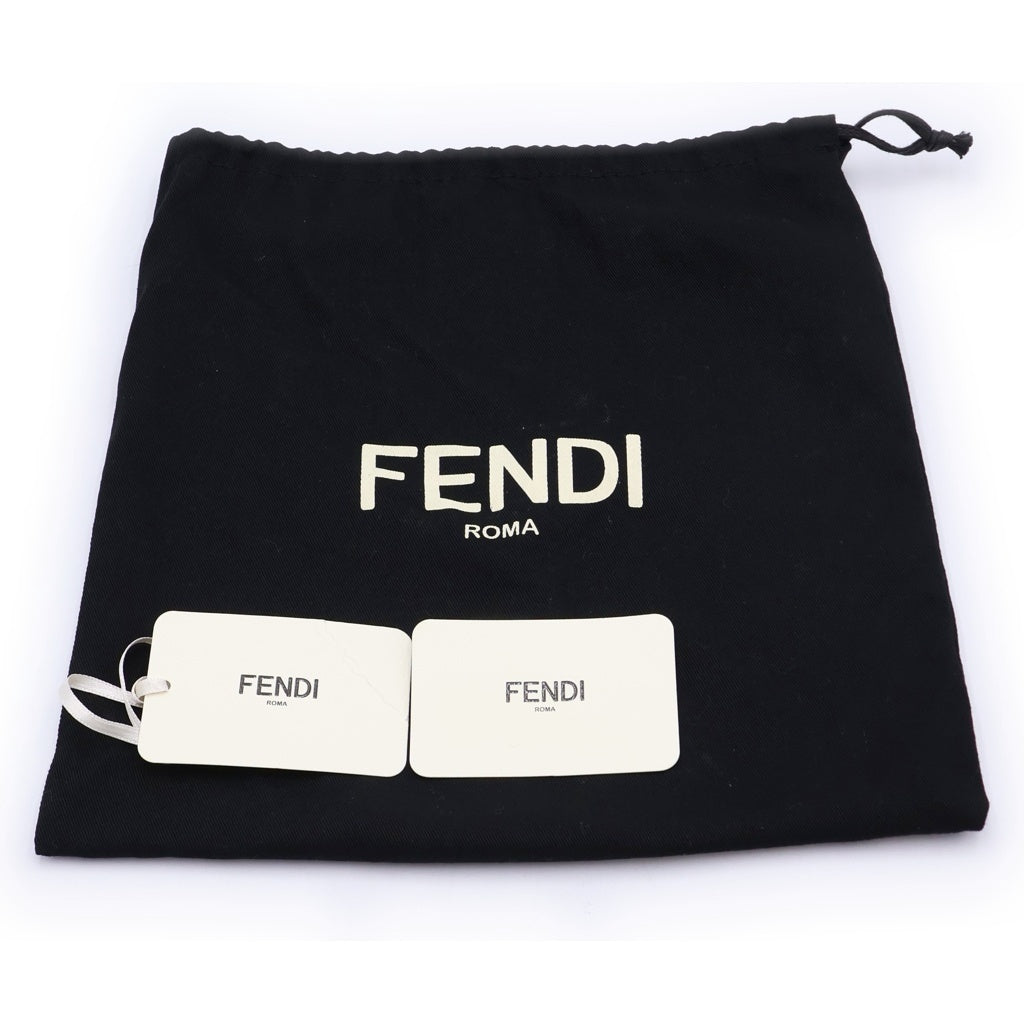 FENDI(フェンディ) モントレゾール ミニ ショルダーバッグ 巾着バッグ ブラック レザー 8BS093 ゴールド金具 レディース