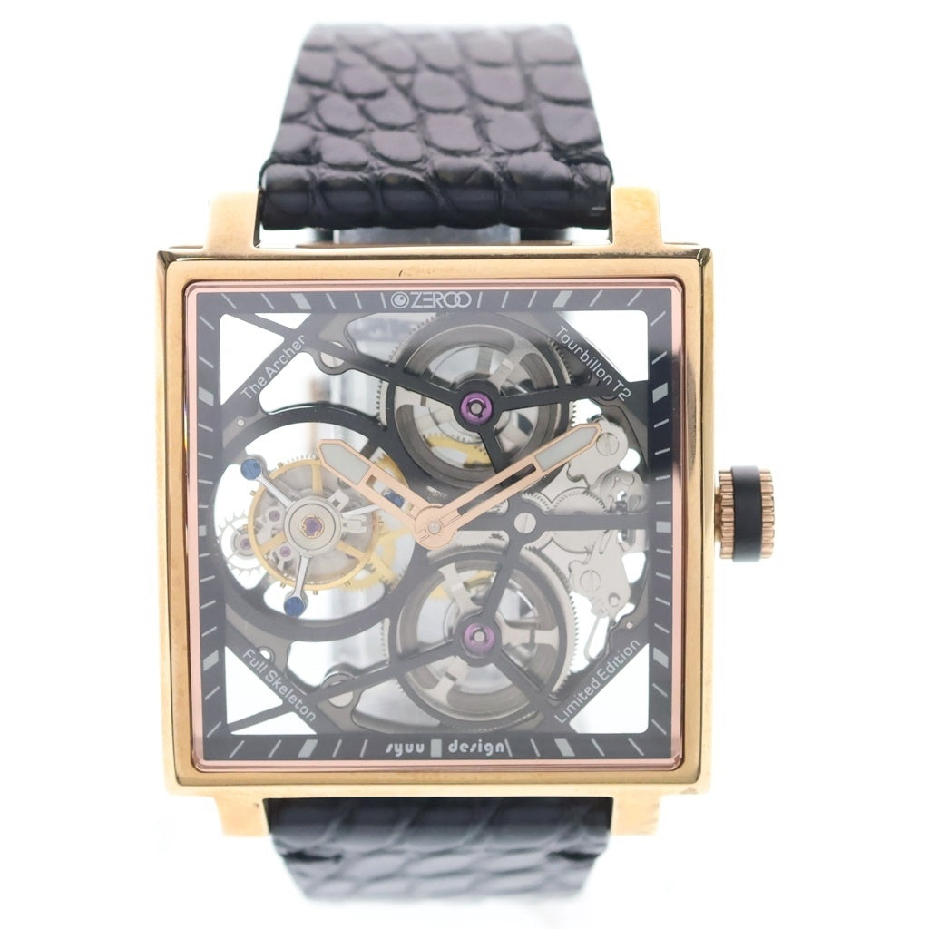 ZEROO TIME(ゼロタイム) T2 THE ARCHER FULL SKELETON TOURBILLON フルスケルトン トゥールビヨン SS/手巻き ステンレス 手巻き 腕時計