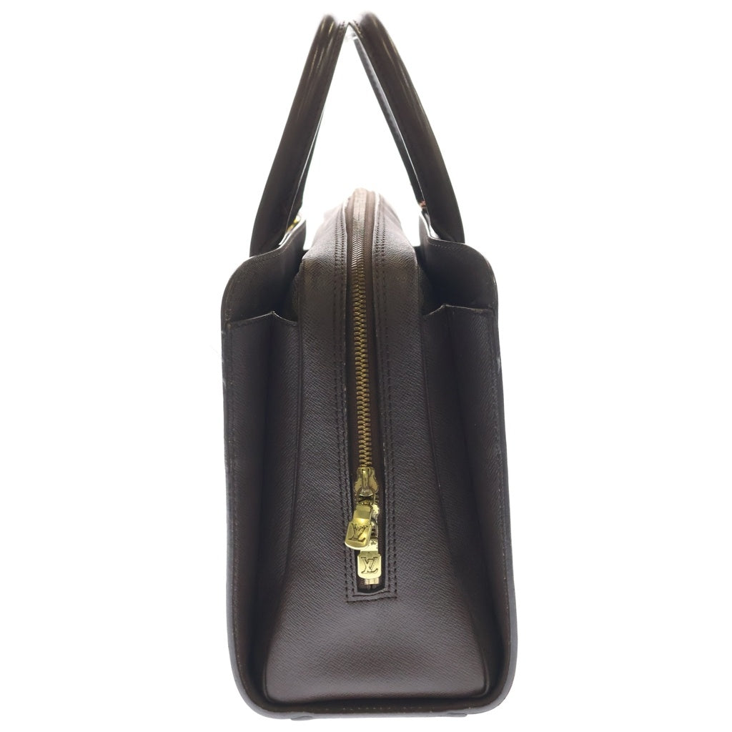 LOUIS VUITTON(ルイヴィトン) ダミエ トリアナ ハンドバッグ ブラウン レザー×PVC N51155 ゴールド金具 レディース