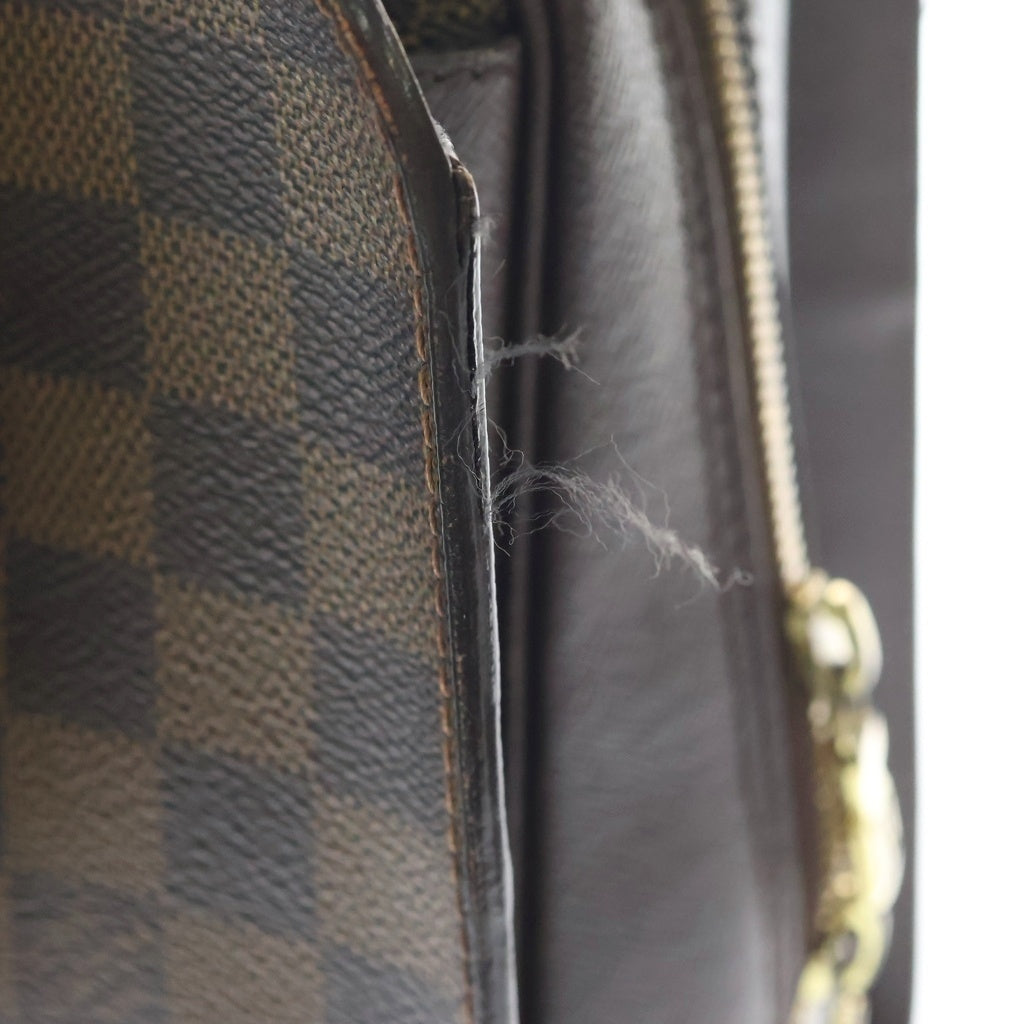LOUIS VUITTON(ルイヴィトン) ダミエ トリアナ ハンドバッグ ブラウン レザー×PVC N51155 ゴールド金具 レディース