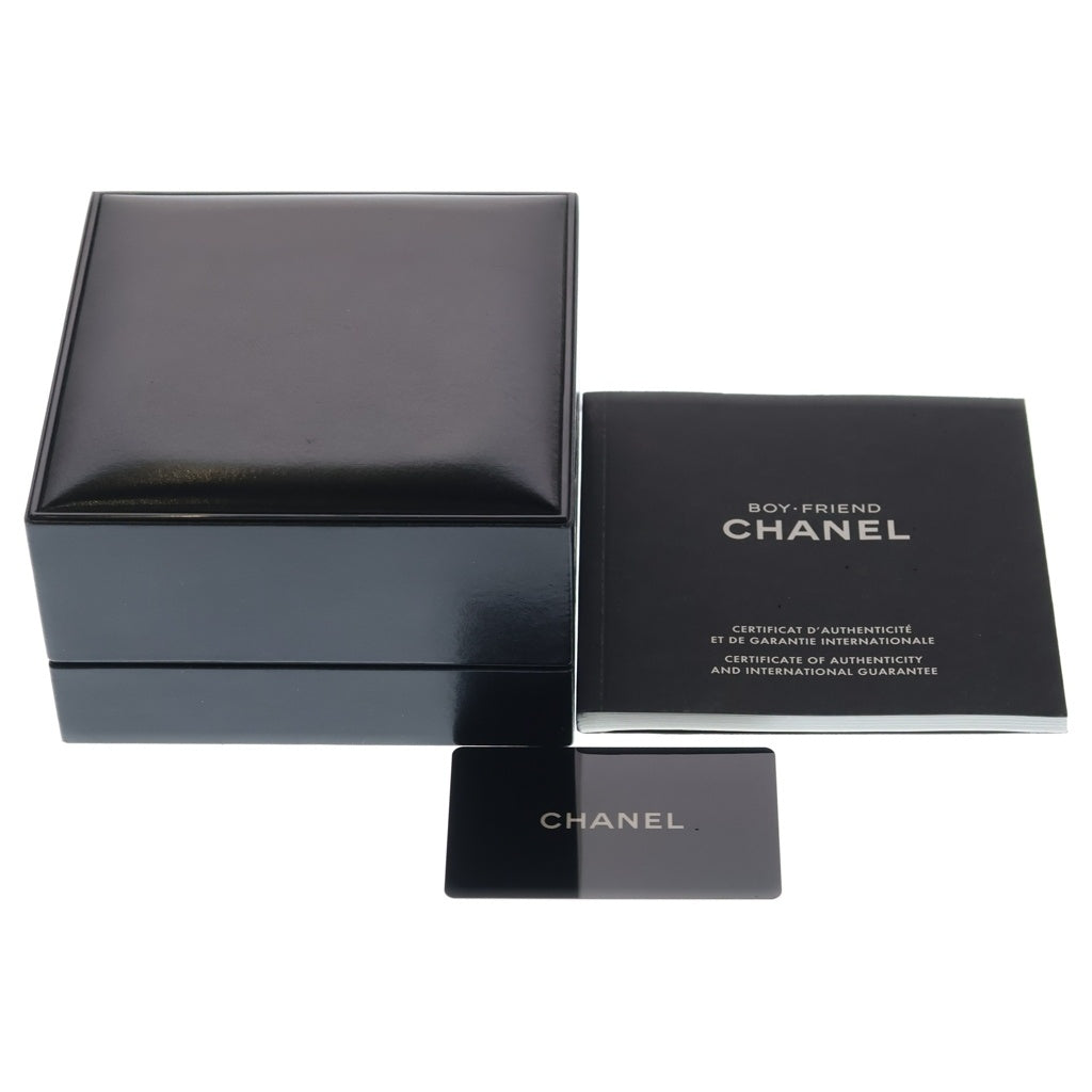 CHANEL(シャネル) ボーイフレンド ダイヤベゼル 黒文字盤 SS/QZ ステンレス クォーツ 電池式 腕時計 H5318 レディース