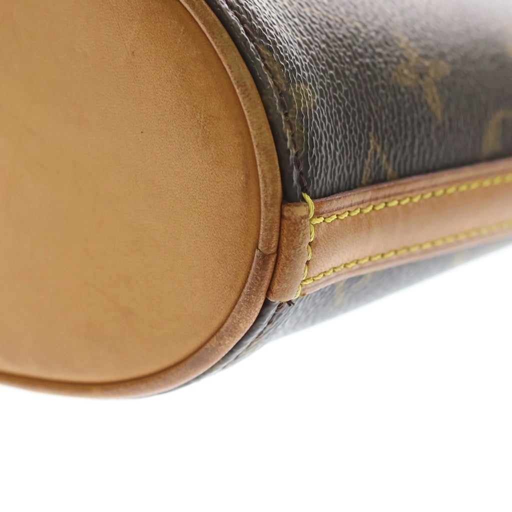LOUIS VUITTON(ルイヴィトン) モノグラム ドルーオ ショルダーバッグ ブラウン レザー×PVC M51290 ゴールド金具 レディース