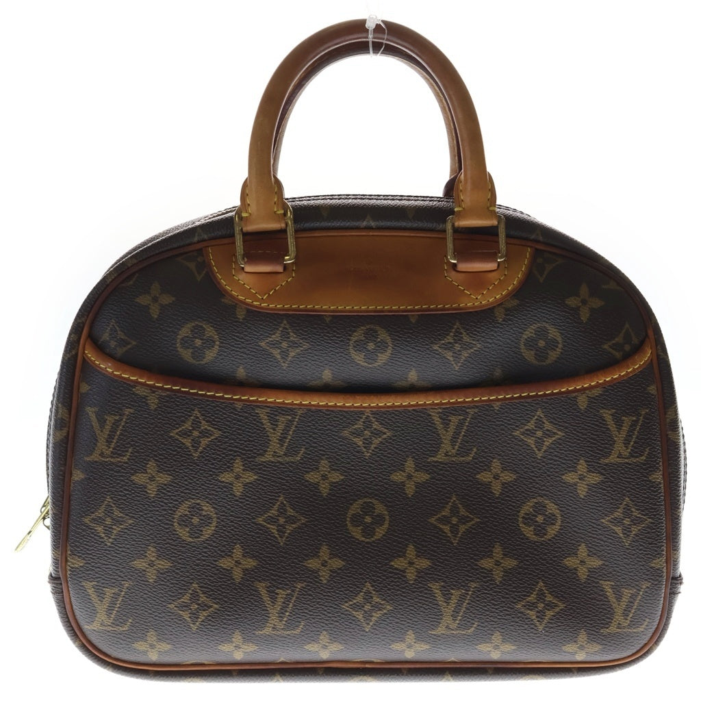 LOUIS VUITTON(ルイヴィトン) モノグラム トゥルーヴィル ハンドバッグ ブラウン レザー×PVC M42228 ゴールド金具 レディース