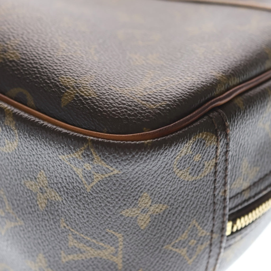 LOUIS VUITTON(ルイヴィトン) モノグラム トゥルーヴィル ハンドバッグ ブラウン レザー×PVC M42228 ゴールド金具 レディース