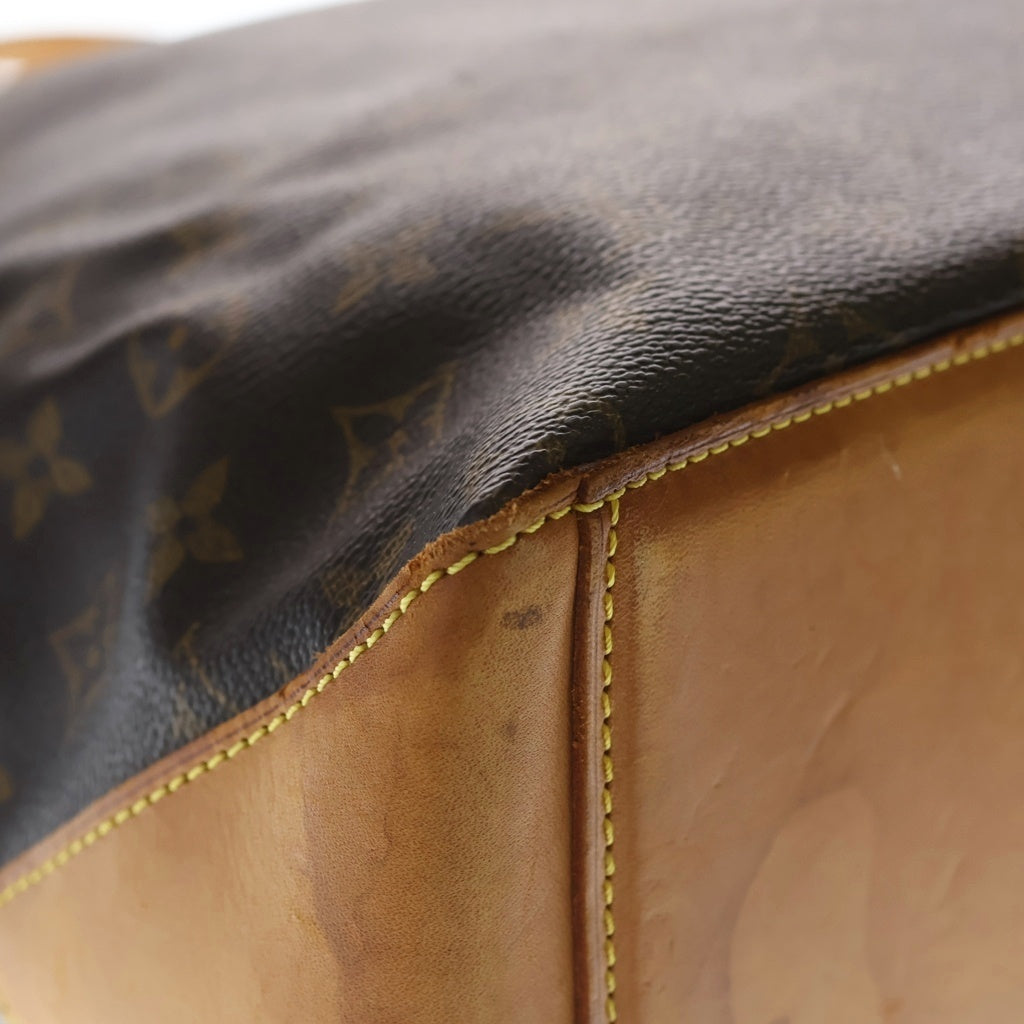 LOUIS VUITTON(ルイヴィトン) モノグラム カバ・メゾ トートバッグ ハンドバッグ ブラウン レザー×PVC M51151 ゴールド金具 レディース