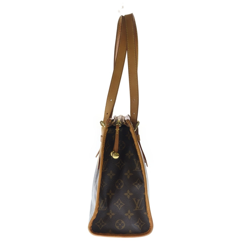 LOUIS VUITTON(ルイヴィトン) モノグラム ポパンクール・オ ハンドバッグ トートバッグ ブラウン レザー×PVC M40007 ゴールド金具 レディース