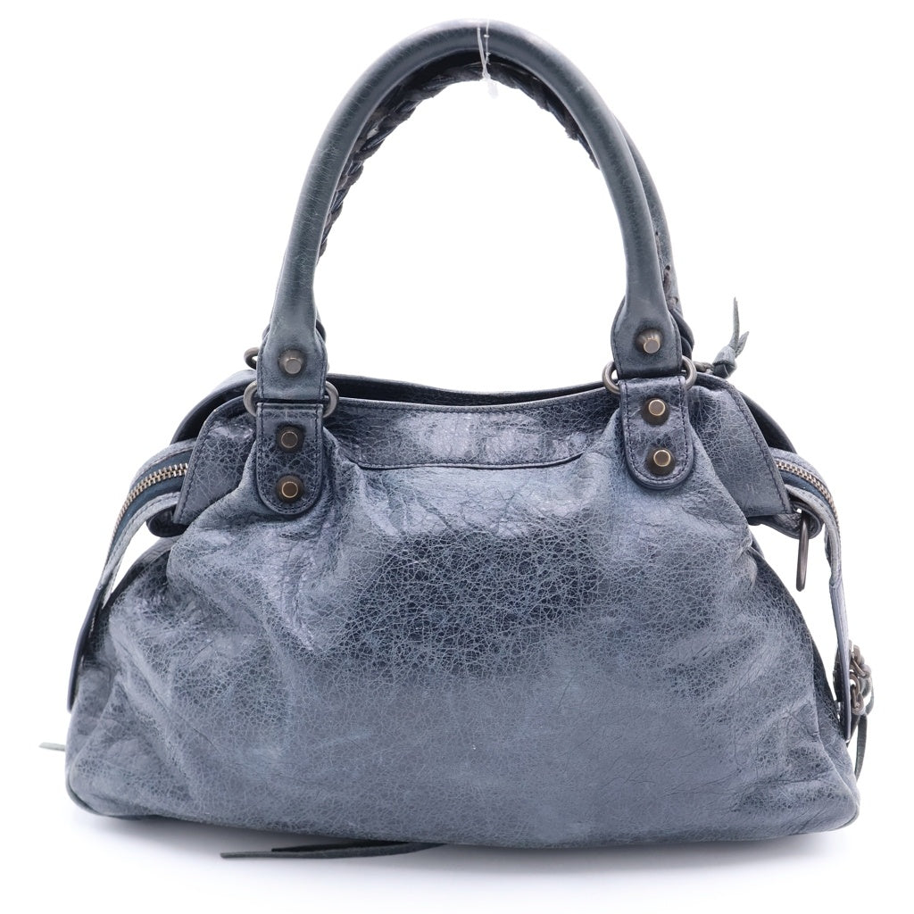 BALENCIAGA(バレンシアガ) ザ・タウン ハンドバッグ ネイビー レザー 240579 ゴールド金具 レディース