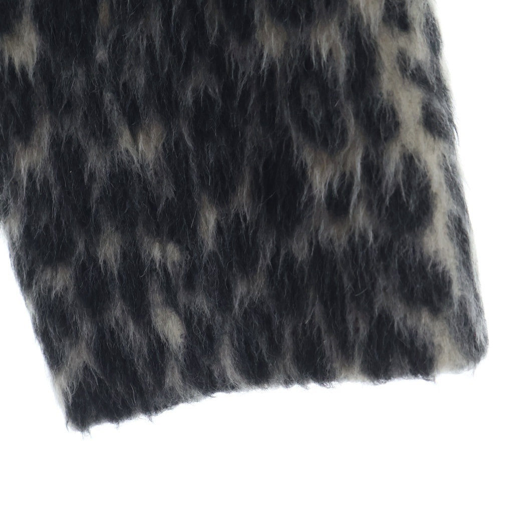 Max Mara(マックスマーラ) レオパードファーロングコート ウール アルパカ ブラック/ホワイト 601602236 レディース