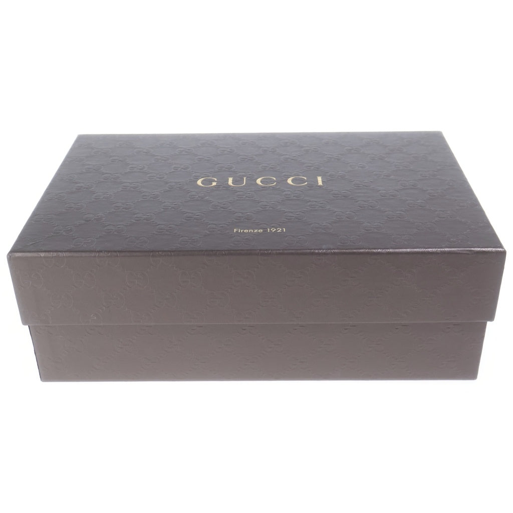 GUCCI(グッチ) インターロッキングG ウェッジソールレザーパンプス シューズ GGロゴ 総柄 ブラウン 297212 レディース