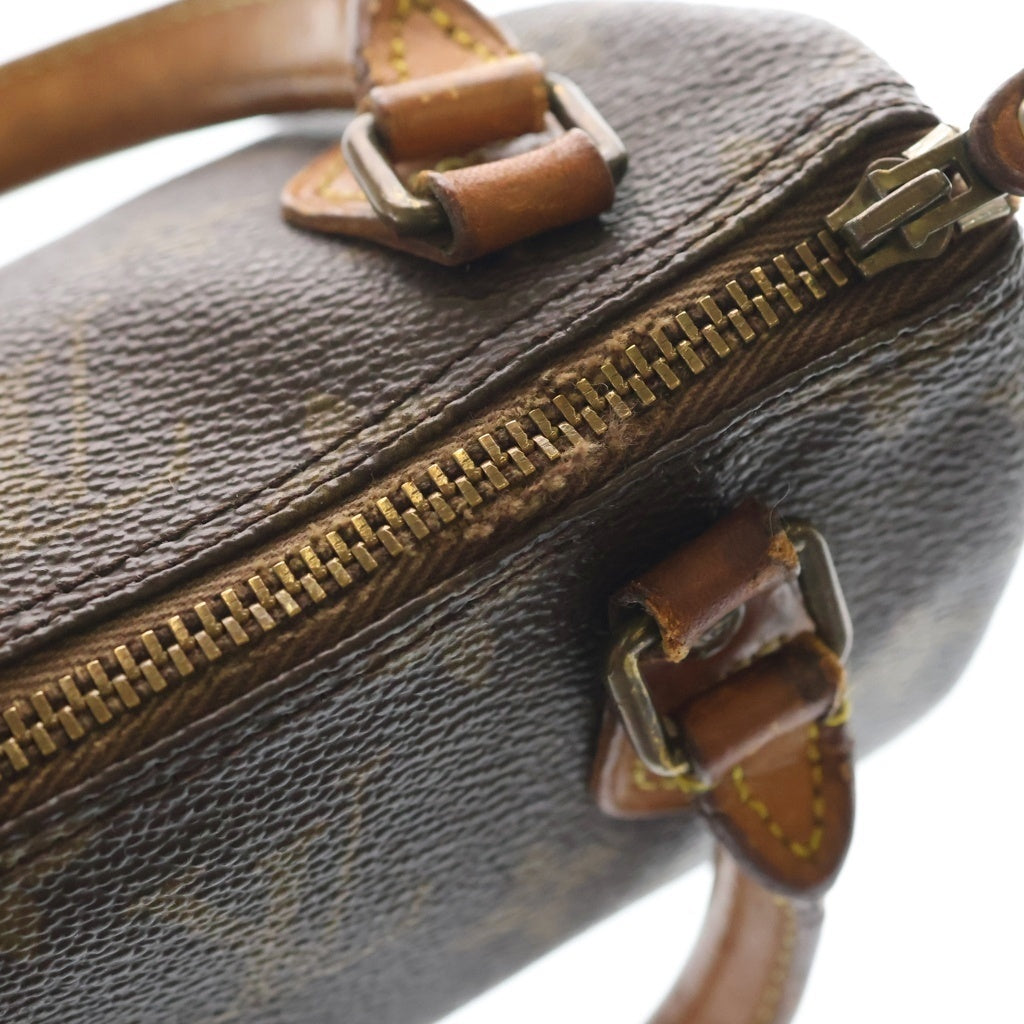 LOUIS VUITTON(ルイヴィトン) モノグラム ミニスピーディ 2WAYバッグ ショルダーバッグ ミニボストンバッグ ハンドバッグ ブラウン レザー×PVC M41534 ゴールド金具 レディース