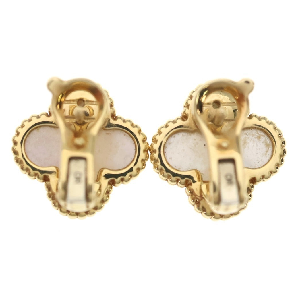 Van Cleef & Arpels(ヴァンクリーフアンドアーペル) ヴィンテージアルハンブラ マザーオブパール Au750 K18YG ピアス イヤリング イエローゴールド VCARA44100 レディース