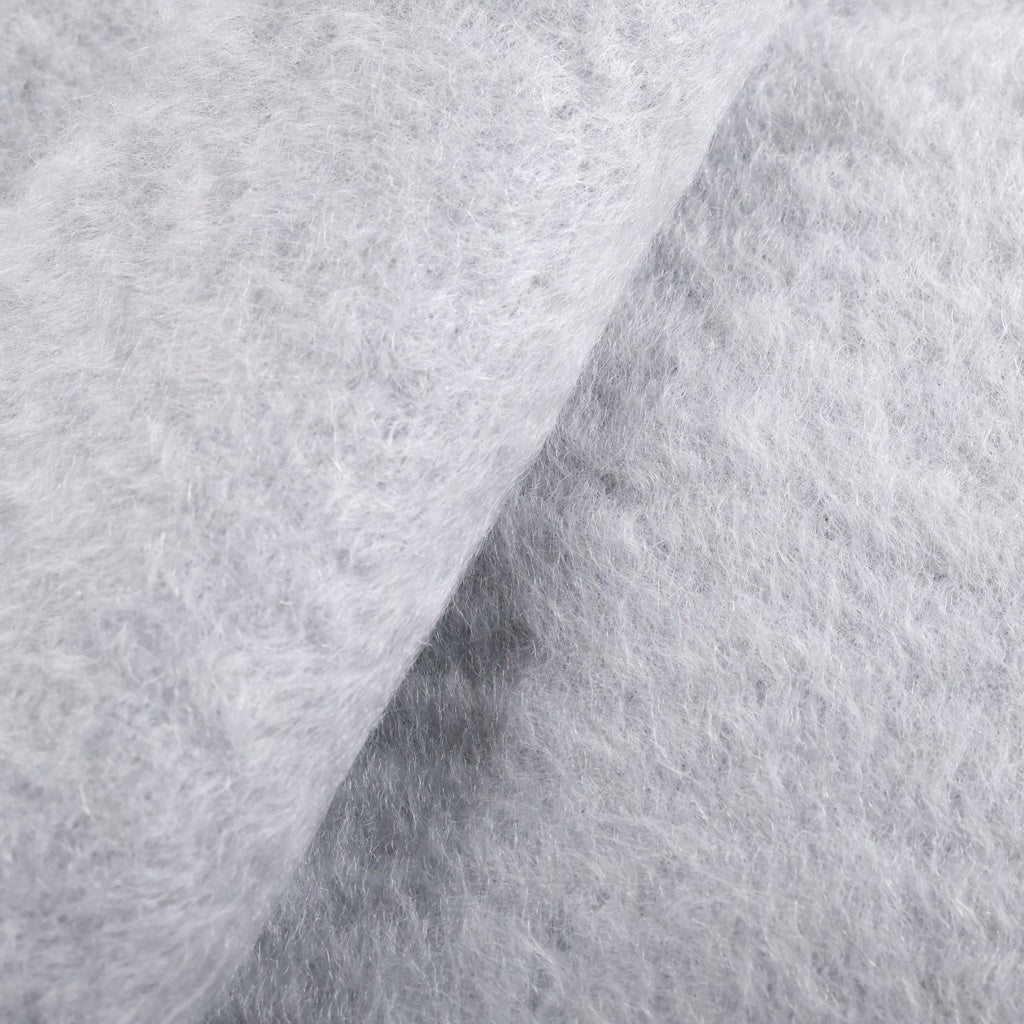 LOEWE(ロエベ) 25AW モヘヤウール フリンジストール マフラー グレー 23X185 レディース