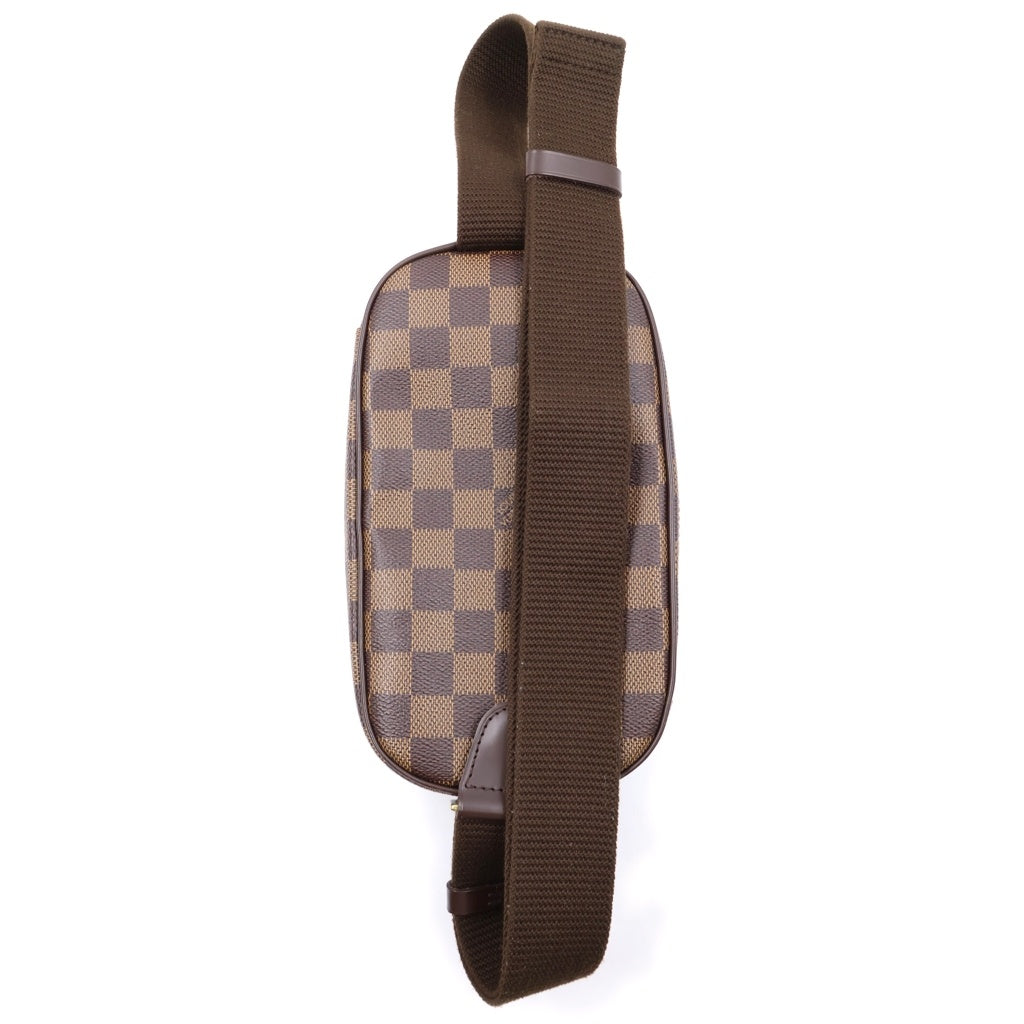 LOUIS VUITTON(ルイヴィトン) ダミエ ポシェットガンジュ PVC レザー ボディ ショルダーバッグ ブラウン N48048