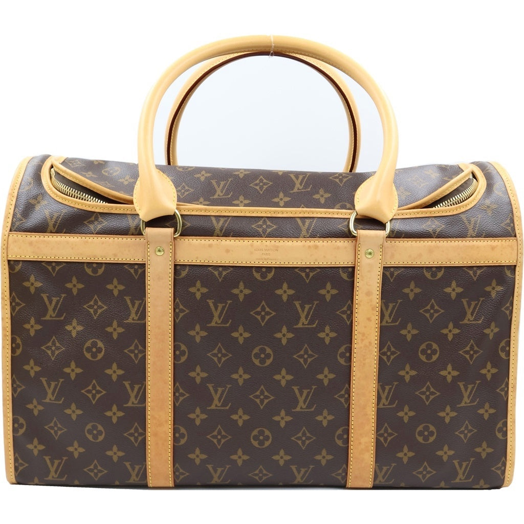 LOUIS VUITTON(ルイヴィトン) モノグラム サックシャン50 ボストンバッグ PVCコーティングキャンバス レザー ブラウン