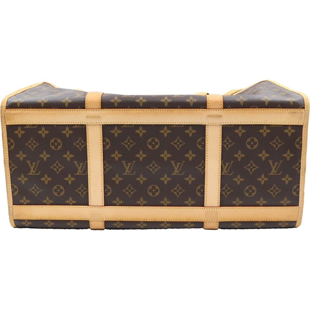 LOUIS VUITTON(ルイヴィトン) モノグラム サックシャン50 ボストンバッグ PVCコーティングキャンバス レザー ブラウン