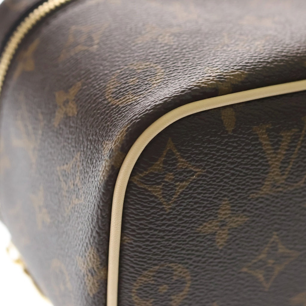 LOUIS VUITTON(ルイヴィトン) モノグラム ニース ミニ PVC レザー ハンド バニティバッグ ブラウン M44495 レディース
