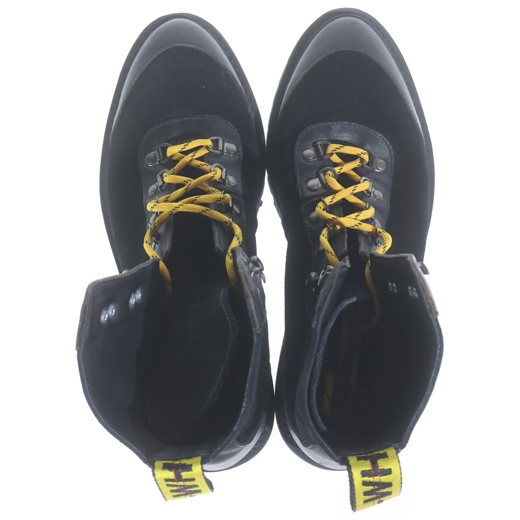 OFF-WHITE(オフホワイト) HIKING BOOT ハイキングブーツ スエードロングブーツ ラウンドトゥ レースアップ ブラック OMIA121E19D68002