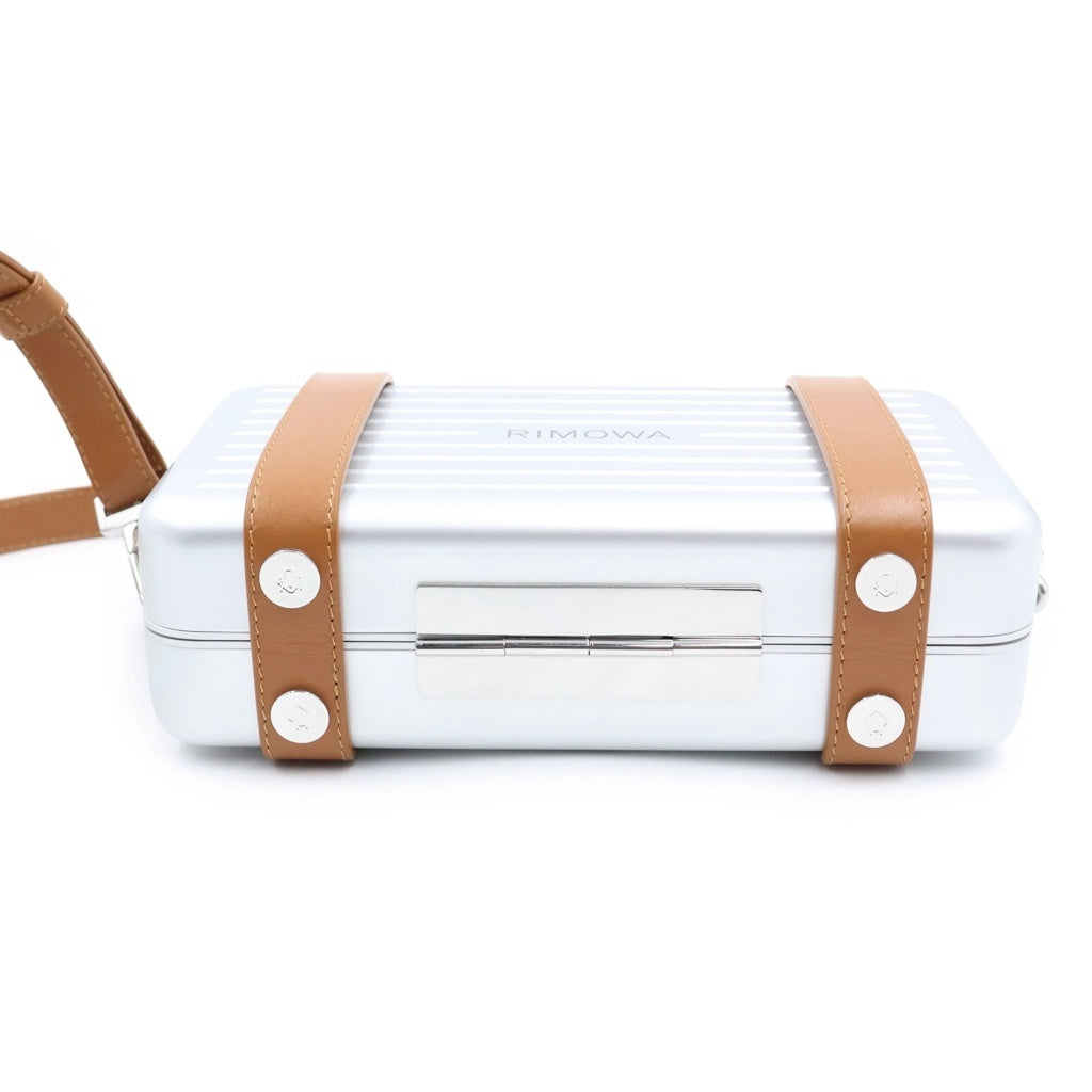 RIMOWA(リモワ) パーソナル クロスボディバッグ ショルダーバッグ シルバー アルミ×レザー レディース