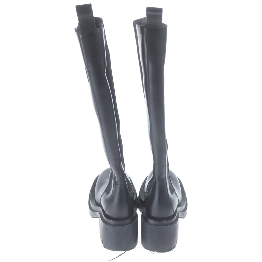 BOTTEGA VENETA(ボッテガヴェネタ) 21AW LUG KNEE HIGH BOOTS ラグソール ニーハイロングブーツ チャンキーソール サイドゴア ブラック 667146 VBS50 レディース