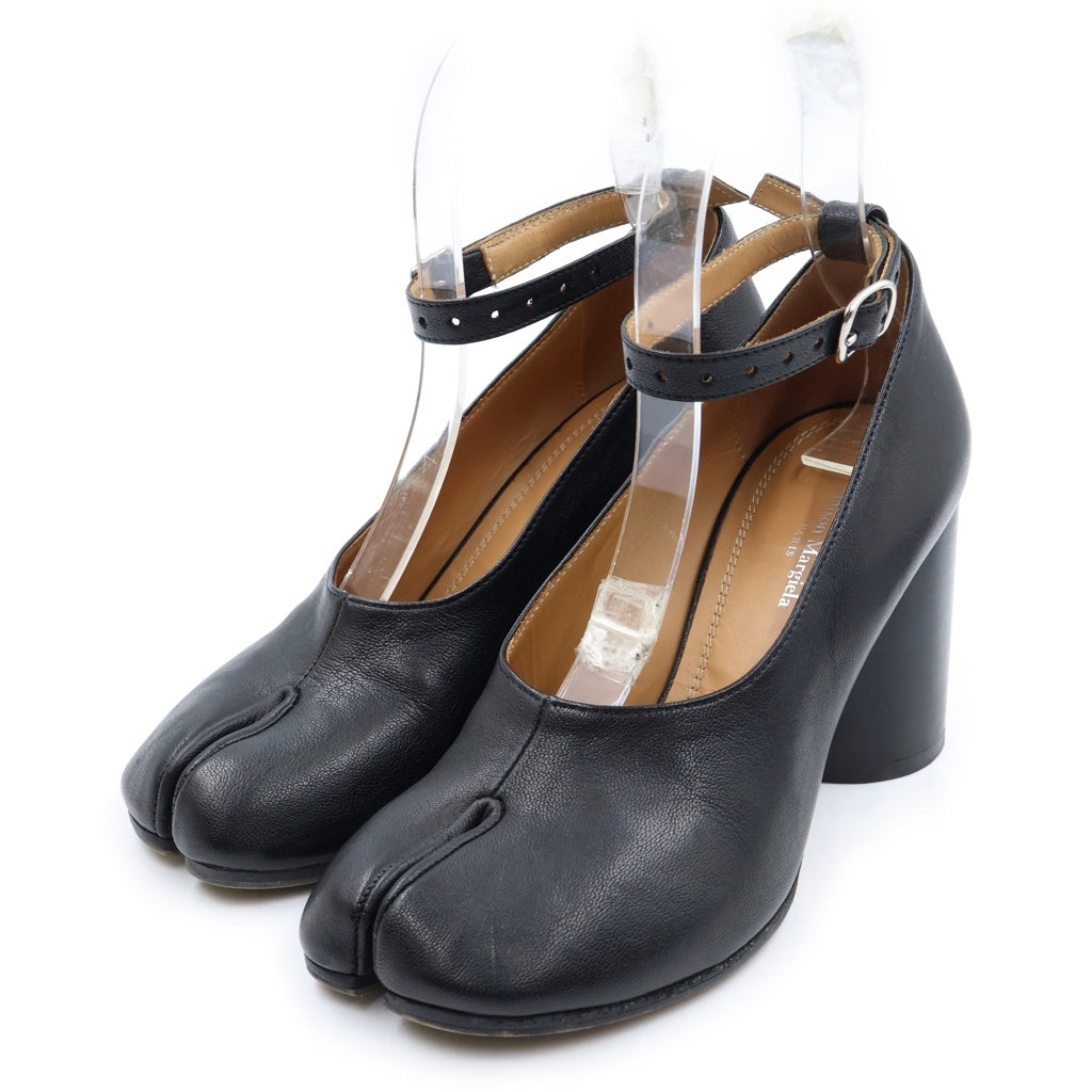 その他(ソノタ) 23AW TABI PUMPS タビパンプス アンクルストラップ ハイヒール レザー 足袋 ブラック S34WL0021 レディース
