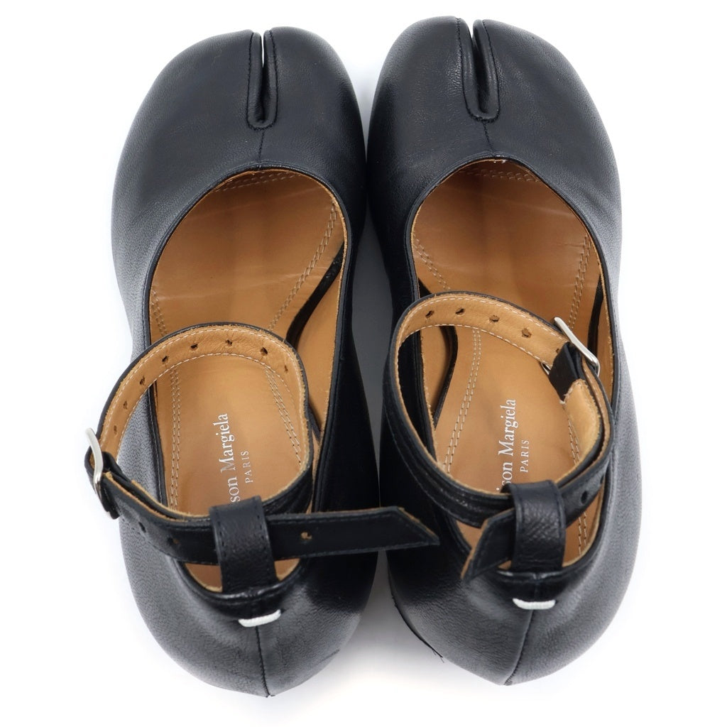 その他(ソノタ) 23AW TABI PUMPS タビパンプス アンクルストラップ ハイヒール レザー 足袋 ブラック S34WL0021 レディース