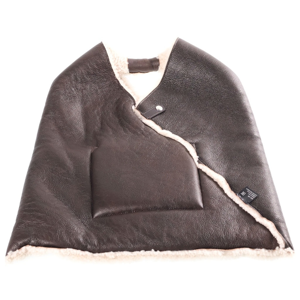 MM6 Maison Margiela(エムエムシックスメゾンマルジェラ) JAPANESE TOTE BAG ジャパニーズトートバッグ ラムレザー ボア リバーシブル ブラウン S54WD0039 P4387