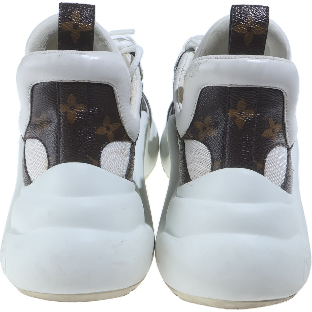 LOUIS VUITTON(ルイヴィトン) アークライトライン 厚底スニーカー ホワイト×ブラウン メッシュ×レザー 1A44KY レディース