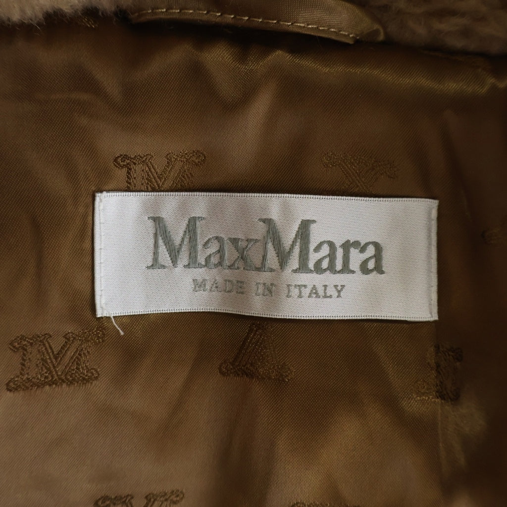 Max Mara(マックスマーラ) テディベア ケープ ボアジャケット ブラウンベージュ 473604136 レディース