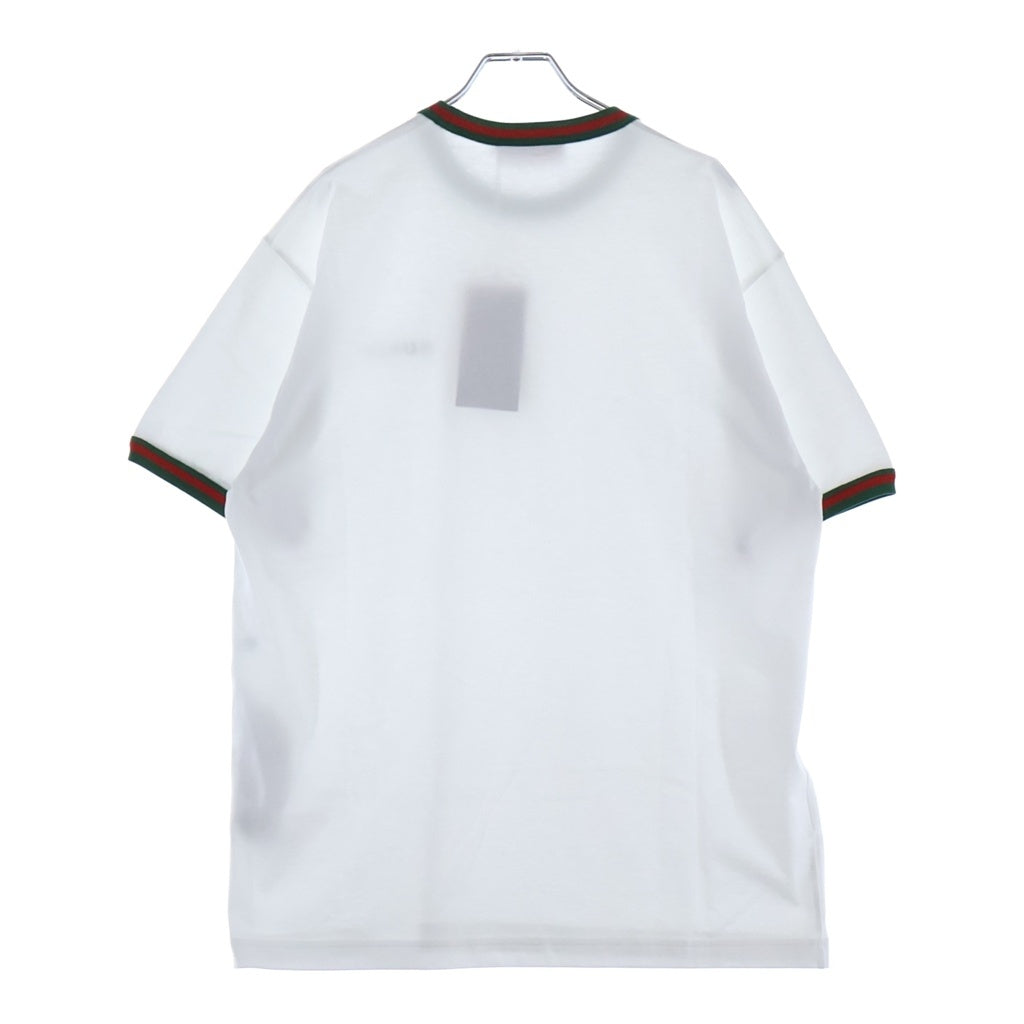 GUCCI(グッチ) 25AW コットンジャージー クルーネック半袖Tシャツ カットソー ホワイト #M 835640 レディース