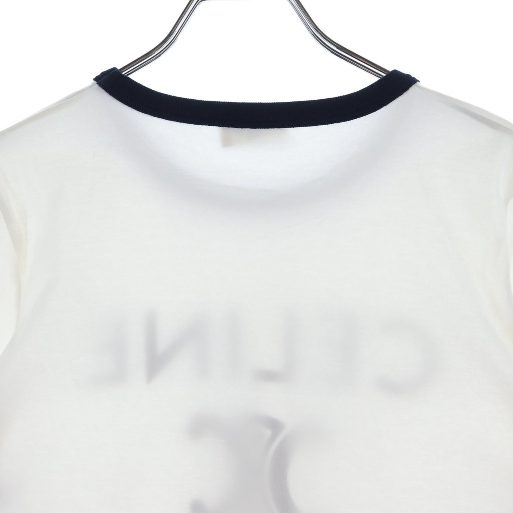 CELINE(セリーヌ) エディ期 トリオンフ ロゴクルーネックTシャツ カットソー ホワイト 2X872671Q レディース
