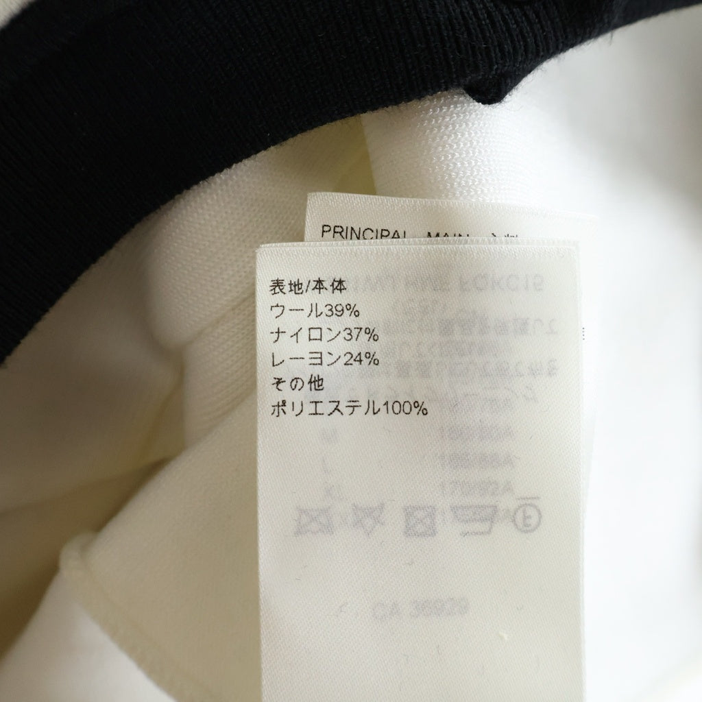 LOUIS VUITTON(ルイヴィトン) 24SS ウールニットカーディガン アイボリー×ブラック RW241WJ HMF FQKC15 レディース
