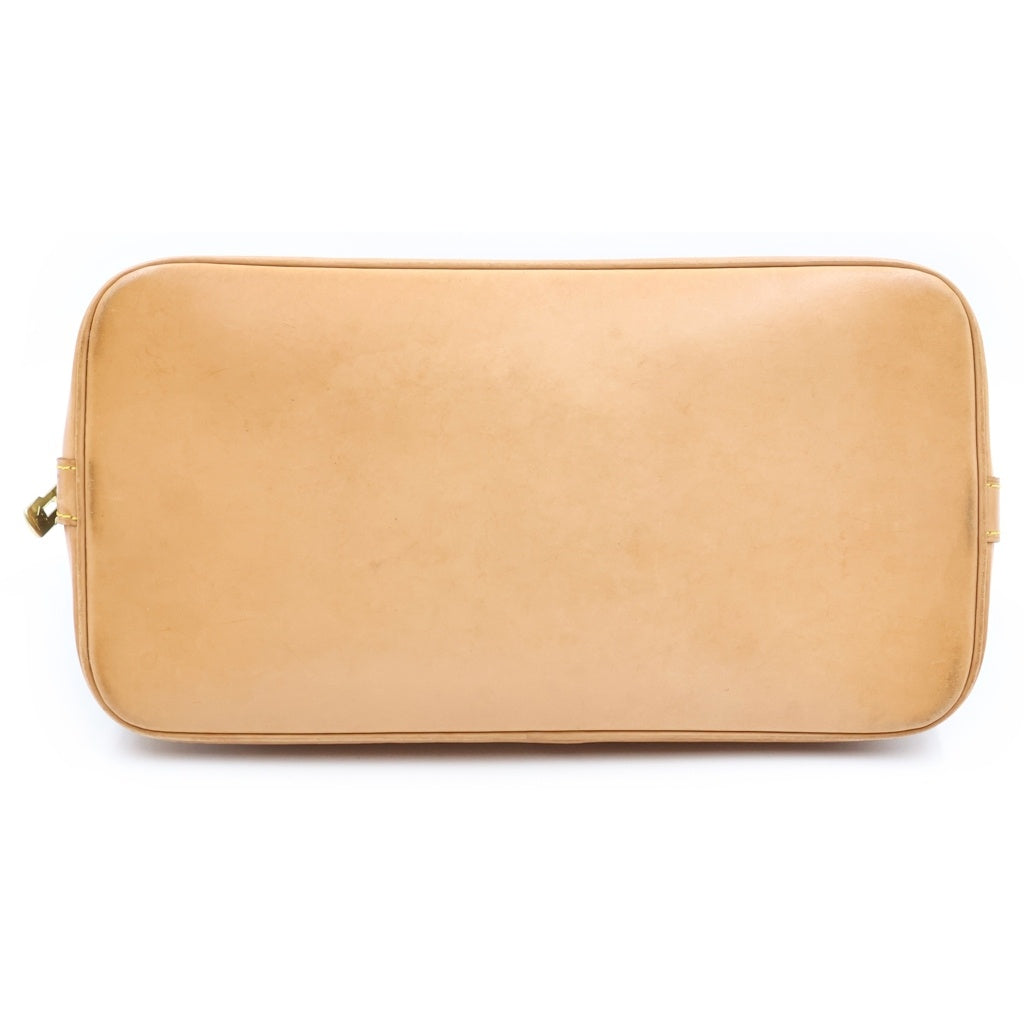LOUIS VUITTON(ルイヴィトン) モノグラム アルマPM ハンドバッグ ブラウン レザー×PVC M53151 ゴールド金具 レディース
