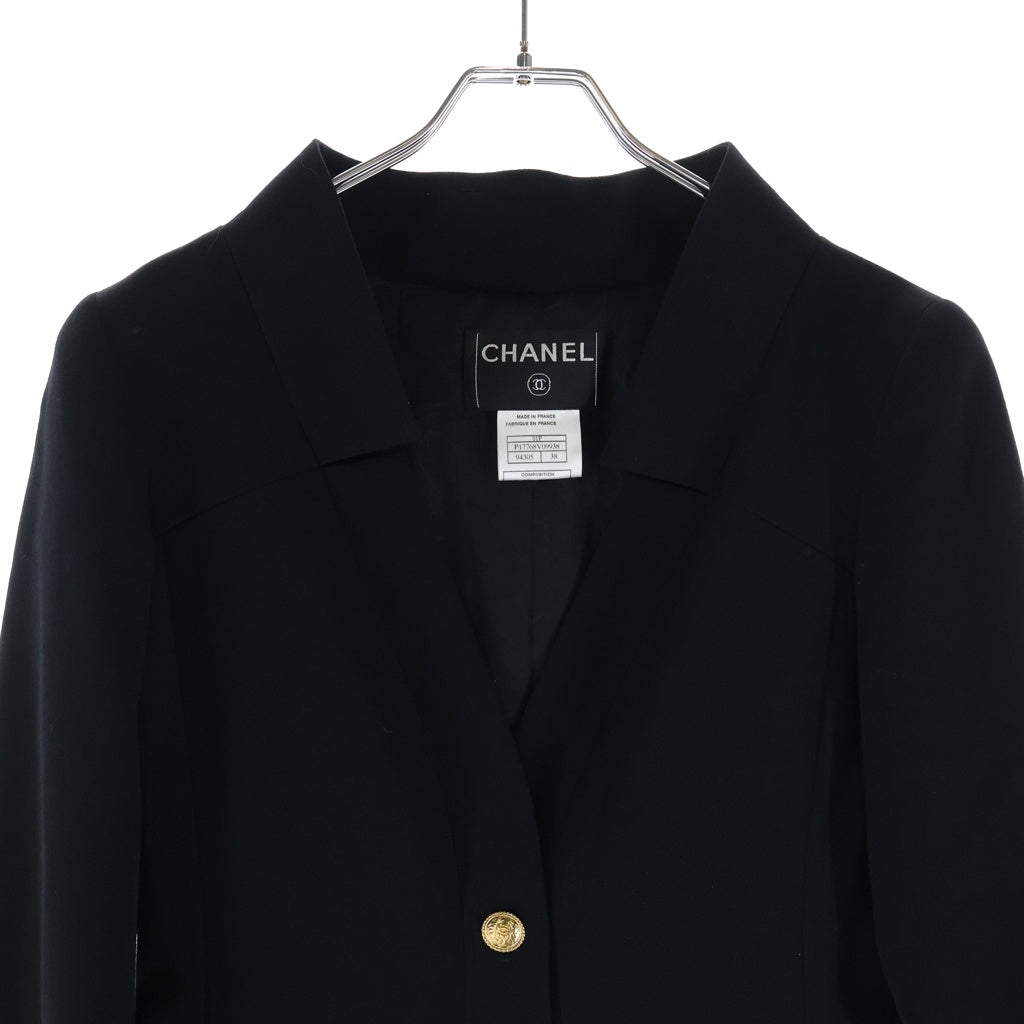CHANEL(シャネル) ココマーク金ボタン テーラードジャケットスカートセットアップ ブラック #38 P17768V09938 レディース